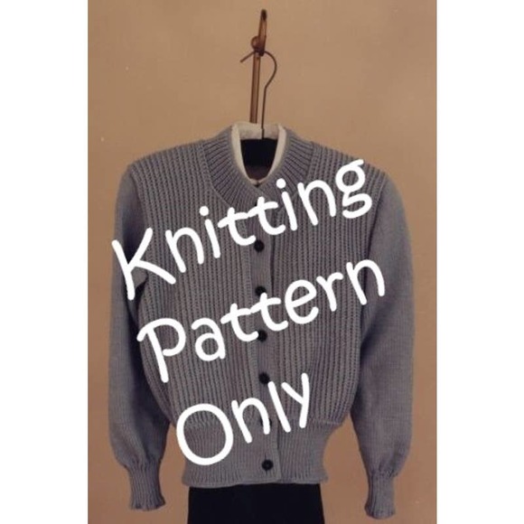 New Mari Dembrow for Mari Sweaters MS 108 Tuck Stitch Jacket Knitting Pattern - Picture 1 of 3